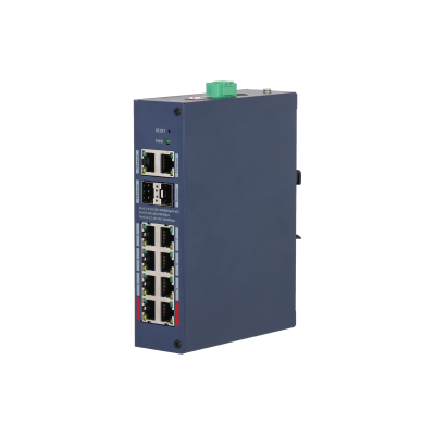 12-Port Cloud Managed Hardened Gigabit Switch with 8-Port PoE