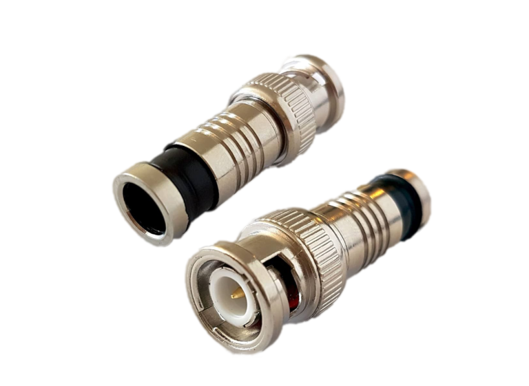 BNC male compression connector,full copper type